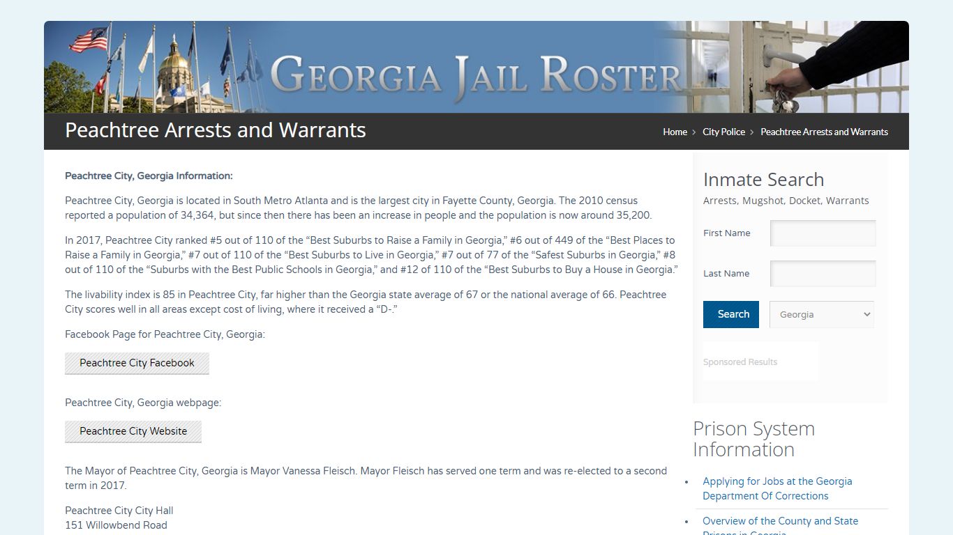 Peachtree Arrests and Warrants | Georgia Jail Inmate Search